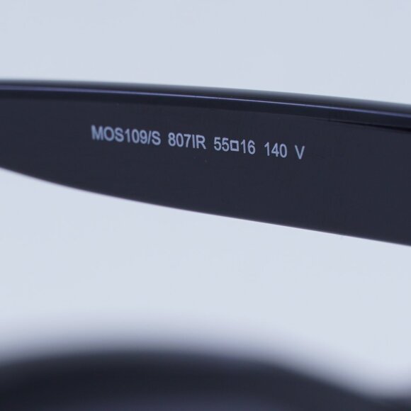 Moschino MOS109/S 0807 IR Sunglasses Black Cat Eye Frame, Grey Lenses main image 4